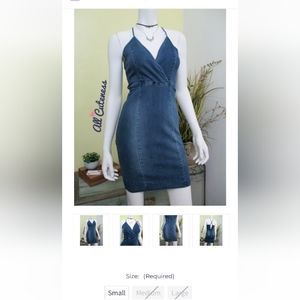 Sleeveless Denim Dress Size S